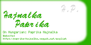 hajnalka paprika business card